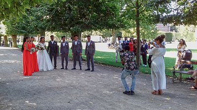 Svatba v norském Vigeland parku