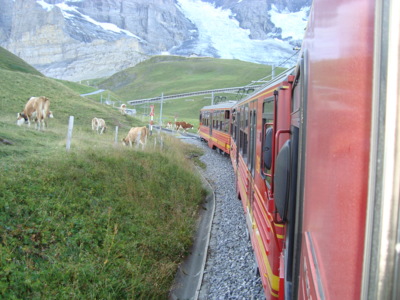 Vlakem na Jungfraujoch