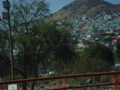 okrajová část MexikoCity - slumy
